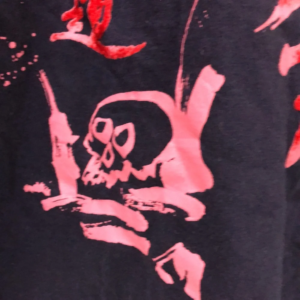 Guess Chinese‎ character flocked letters Tshirt mens size L - Picture 5 of 10
